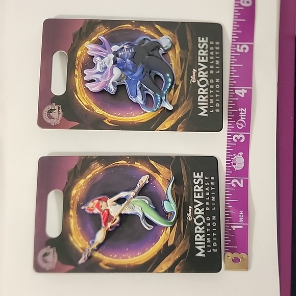 NWT 2023 Disney Mirrorverse Ursula and Ariel Pins Limited Release Set/2 Pins - Picture 9 of 11